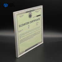 Elevator Inspection Certification Frame #1066