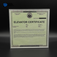 Elevator Inspection Certificate Frame #1066 - 2